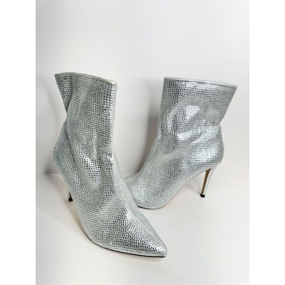 BP Ankle Booties Size 8.5 Athenna Crystal Pointed Toe High Heel Boots - Picture 3 of 10